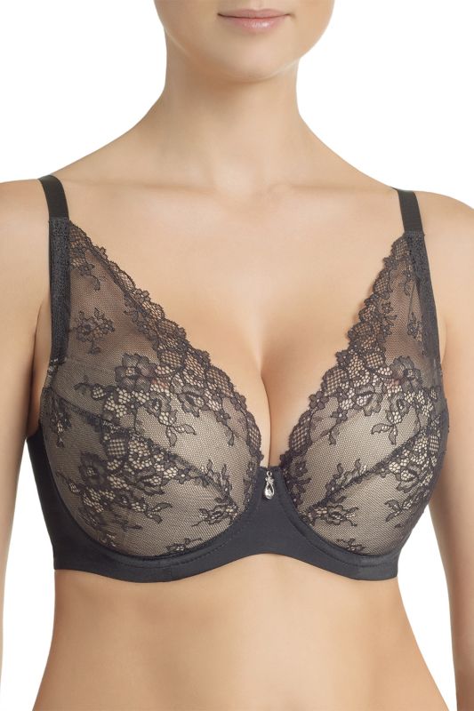 Бюстгальтер 001 10 02 пуш-ап +1 ELLEN Effetto Lingerie чорний
