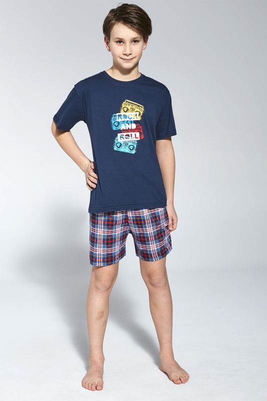 Пижама для мальчиков подростков 790-22 91 ROCK Cornette сине-красная