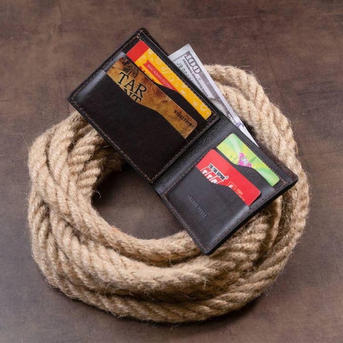 Стильне портмоне в гладкій шкурі Grande Pelle 11312 коричневе