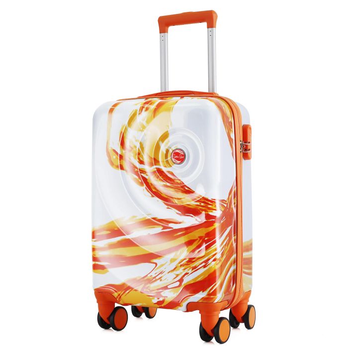 Валіза Semi Line 20" (S) White/Orange Print (T5655-1)