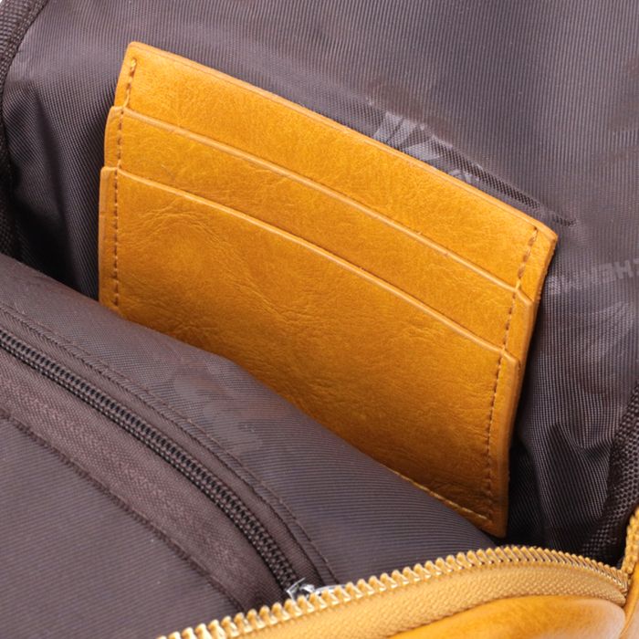 Яркая женская слинг сумка через плечо из экокожи Vintage 22753 желтая