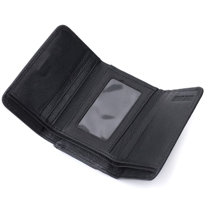 Кошелек для женщин из натуральной кожи горизонтального формата ST Leather 22722 черный