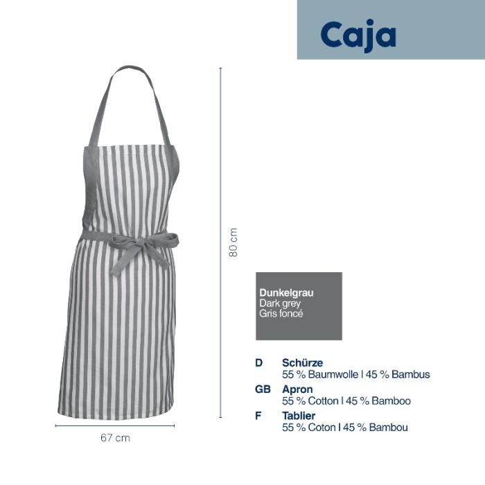 Фартух KELA Caja, темно-сірі, 80х67 см