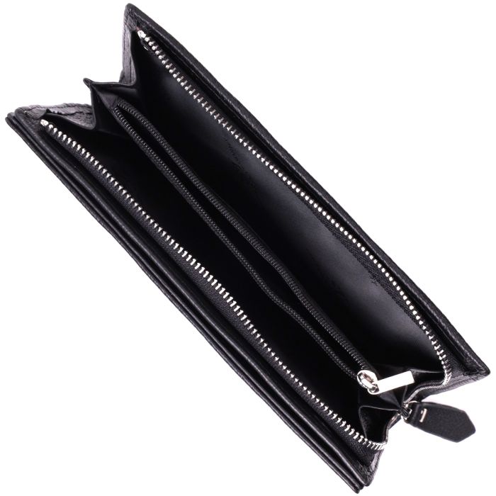 Вертикальный кошелек-клатч унисекс из натуральной кожи ST Leather 22532 черный