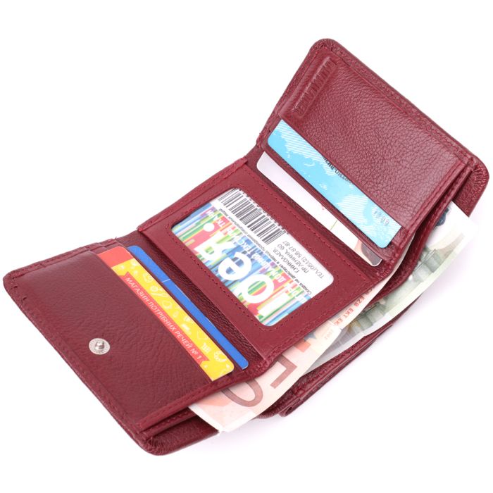 Кожаный кошелек для женщин ST Leather 22507 бордовый