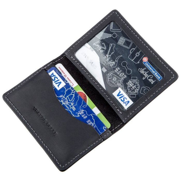 Обложка для ID-паспорта из натуральной кожи Grande Pelle 11203 черный