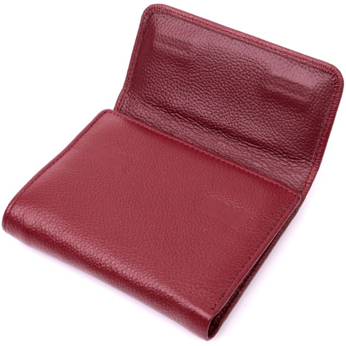 Кожаный женский кошелек с монетницей ST Leather 19492 бордовый