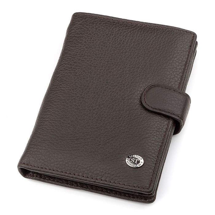 Чоловічий гаманець ST Leather 18331 (ST101) коричневий вертикальний
