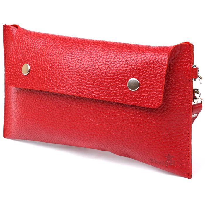 Шкіряна жіноча тревел-косметичка Shvigel 16417 червона
