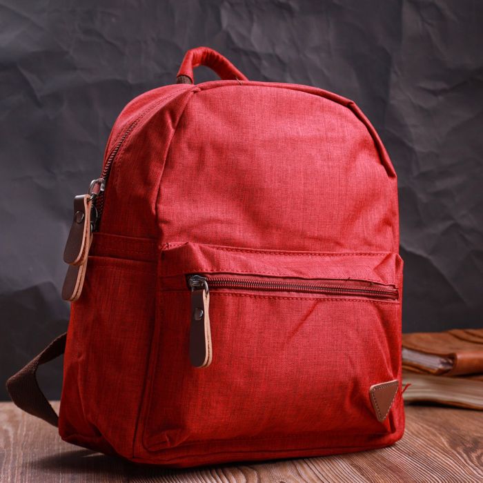 Стильний жіночий рюкзак з текстилю Vintage 22245 бордовий