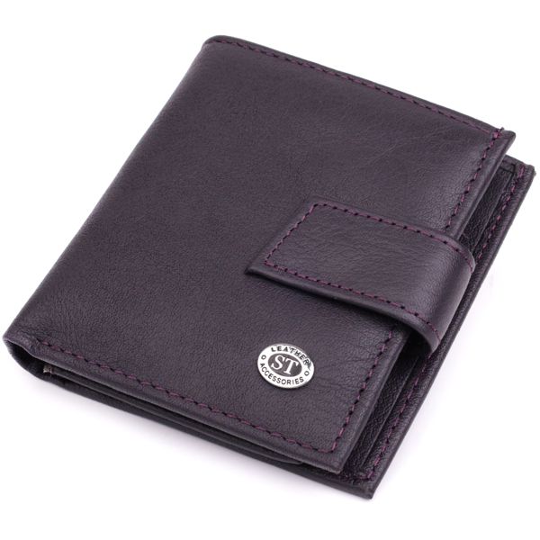 Компактний жіночий гаманець із натуральної шкіри ST Leather 22855 коричневий