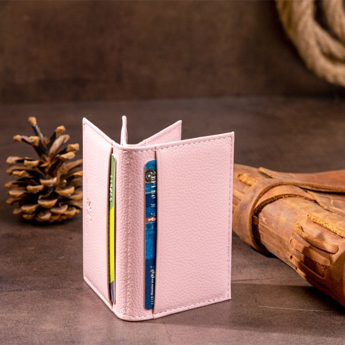 Визитница-книга ST Leather 19220 розовая