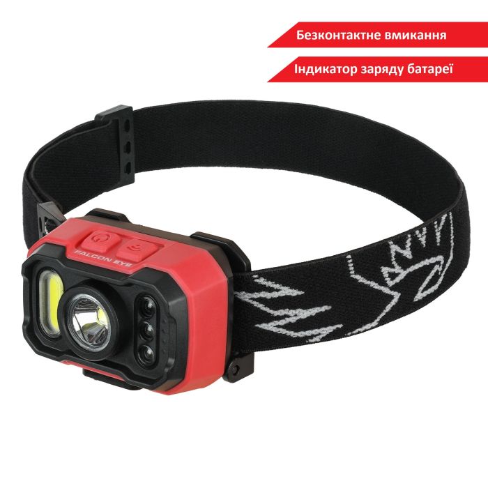 Комплект профессиональных фонарей Falcon Eye (900+500 Lm) White/Red Powerbank Magnet USB-C (FWS0007)