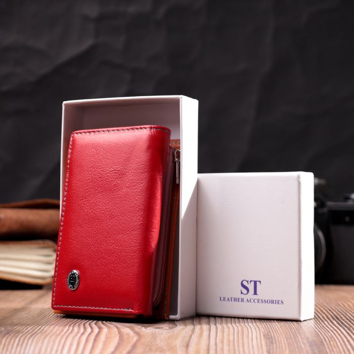 Стильний жіночий гаманець із якісної натуральної шкіри ST Leather 19460 різнокольоровий