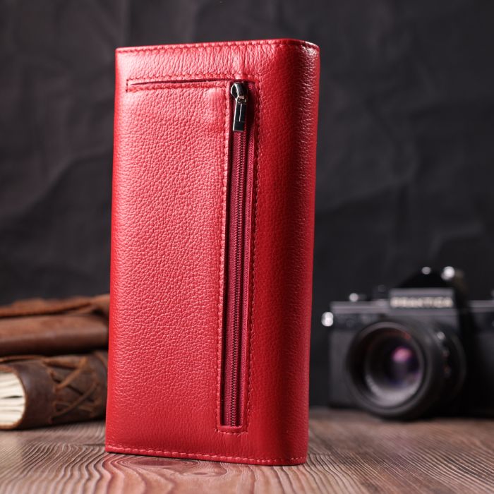 Отличный женский кошелек из натуральной кожи ST Leather 22524 красный