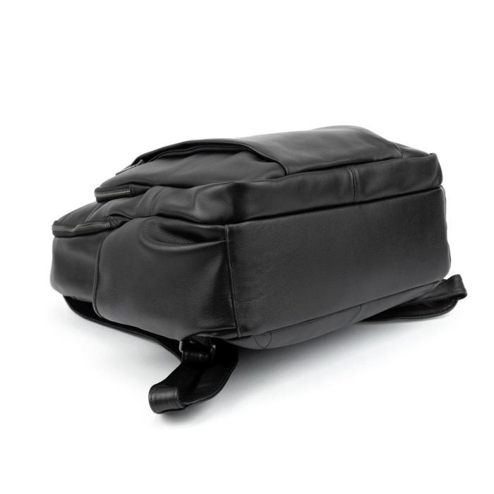 Чоловічий шкіряний рюкзак чорний Tiding Bag 1665A