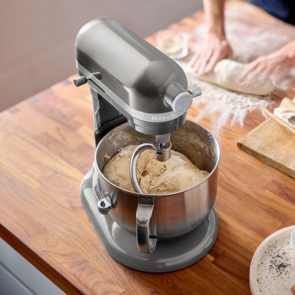 Кухонна машина KitchenAid Artisan 6,6 л 5KSM70SHXECU з підйомною чашею сріблястий