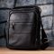 Стильна вертикальна сумка для чоловіків із натуральної шкіри Vintage s_15113 чорна