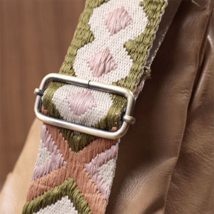 Сумка через плече для жінок з екошкіри Vintage 22790 світло-коричнева