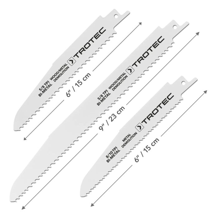 Набір пиляльних полотен для пили шабельної Trotec 5 pieces Wood/Metal Set (6215001201)