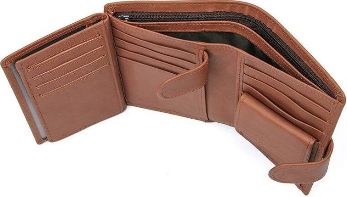 Портмоне чоловіче 14534 з натуральної шкіри Vintage коричневе