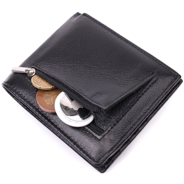 Чоловіче шкіряне портмоне із затискачем ST Leather 22485 чорний