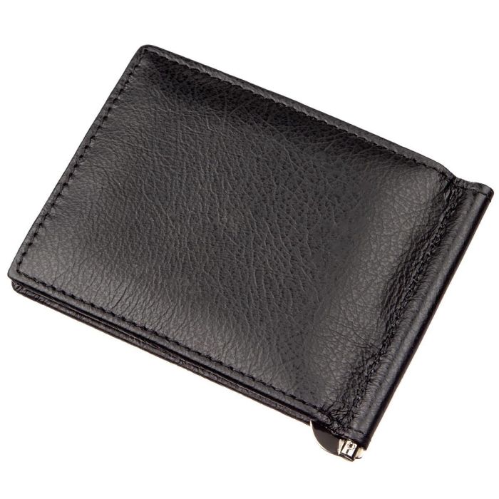 Мужской зажим для денег на магните ST Leather 18945 черный