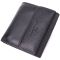 Компактный женский кошелек с монетницей снаружи из натуральной кожи ST Leather 22542 черный