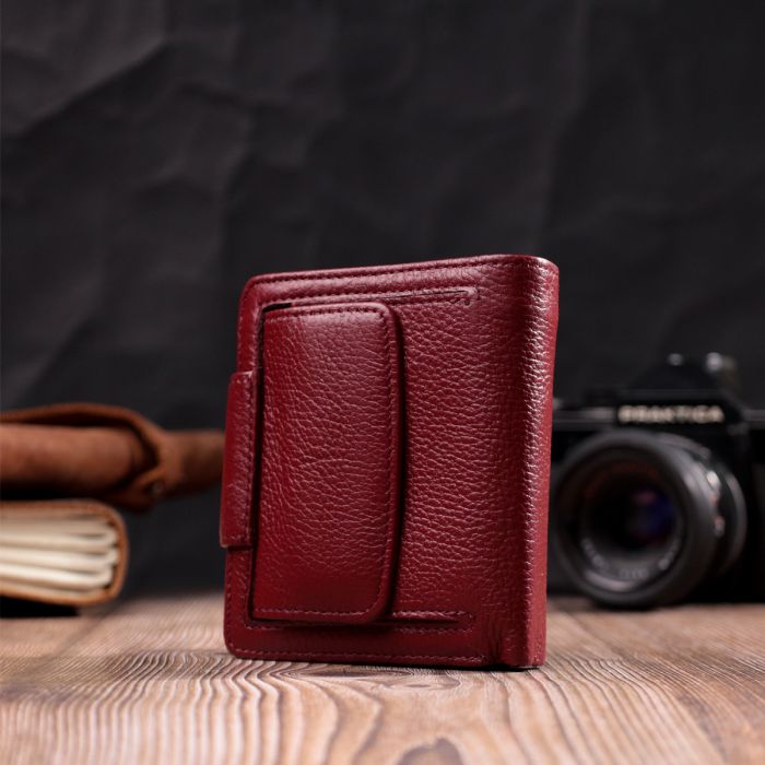 Жіночий гаманець вертикального типу із натуральної шкіри ST Leather 22452 бордовий