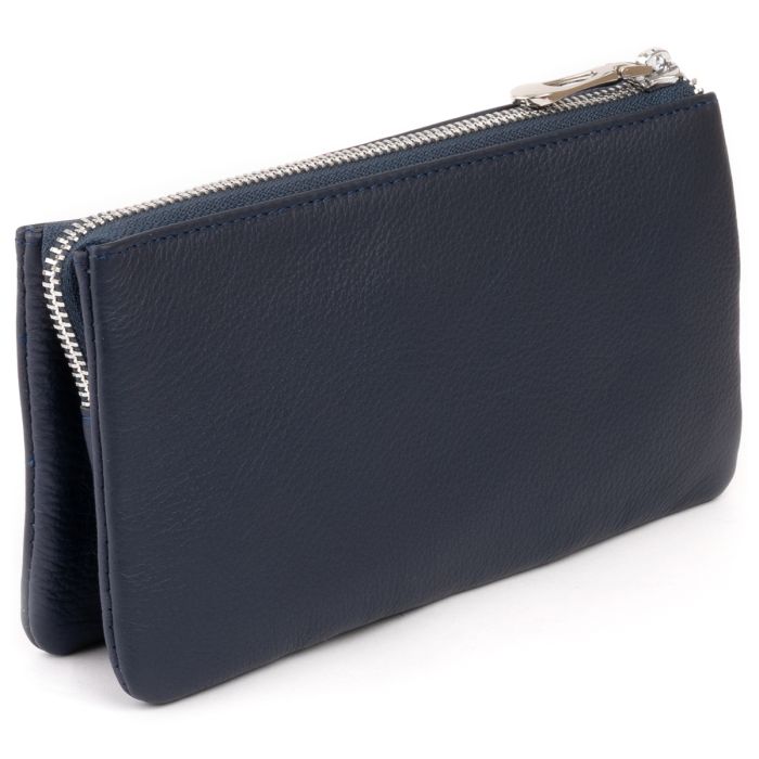 Вместительный клатч на два отделения женский ST Leather 19248 синий