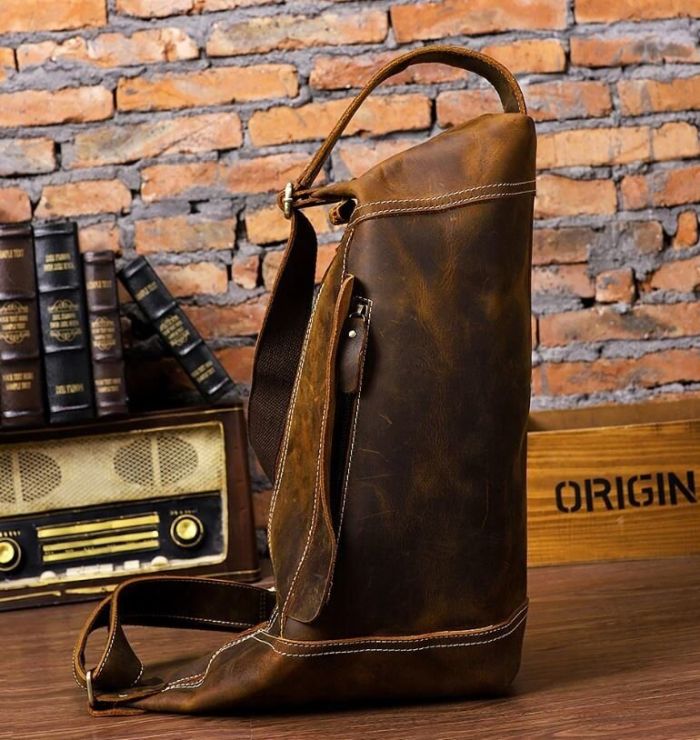 Чоловіча vintage сумка через плече 14782 Vintage коричнева