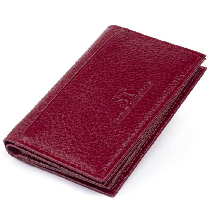 Візитниця-книга ST Leather 19218 бордова