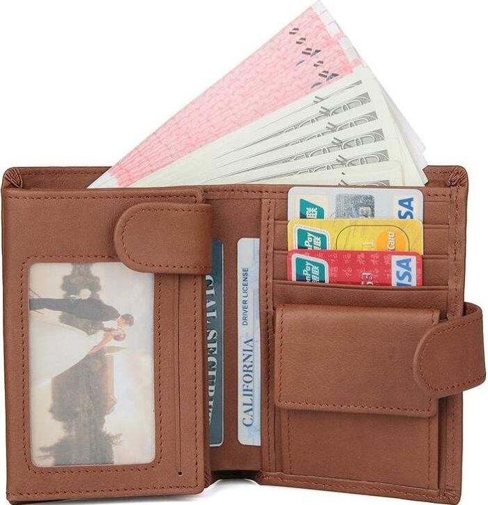 Портмоне чоловіче 14534 з натуральної шкіри Vintage коричневе