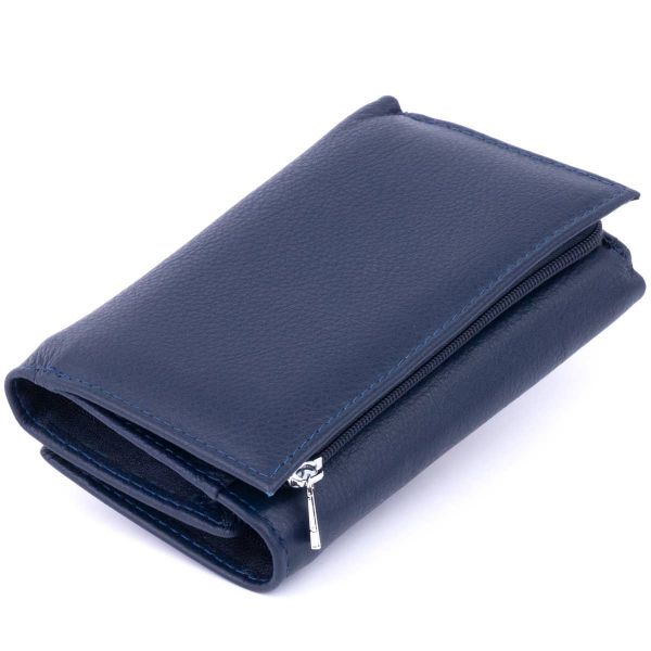 Гаманець горизонтальний з монетчиком на блискавці унісекс ST Leather 19360 синій