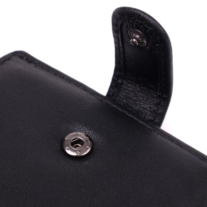 Вместительный кошелек мужской из натуральной кожи Vintage s_15102 черный