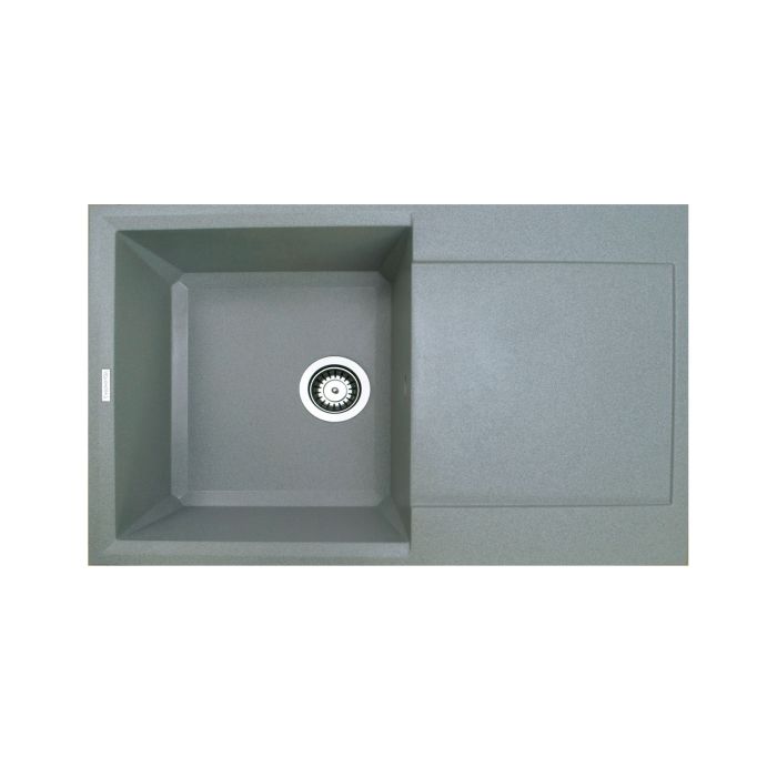 Кухонная мойка Adamant HORIZON серая 780x495x230 мм, с крылом