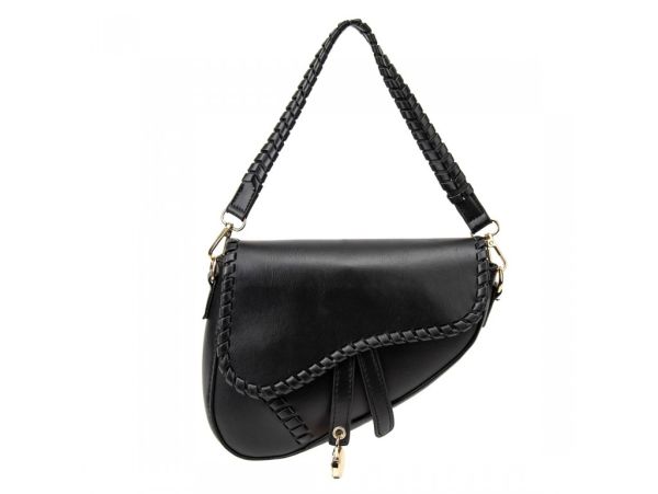 Сумка у формі "сідло" з еко-шкіри Lilly P3-K040A чорна