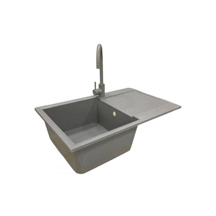 Кухонная мойка Adamant HORIZON серая 780x495x230 мм, с крылом