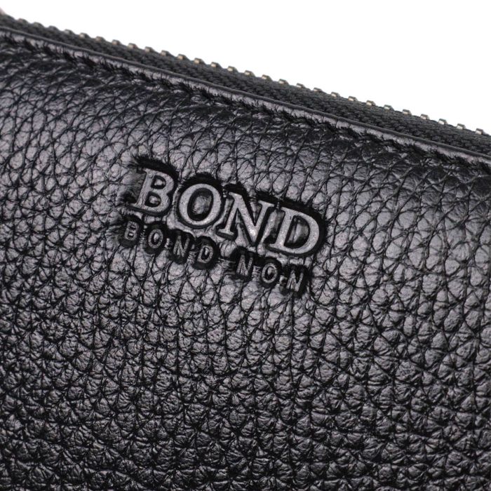 Великолепный женский кошелек из натуральной зернистой кожи BOND 22053 черный
