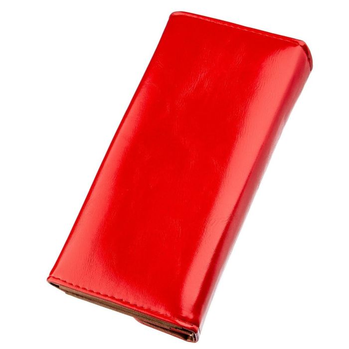 Кошелек женский конверт из гладкой экокожи KIVI 19069 красный