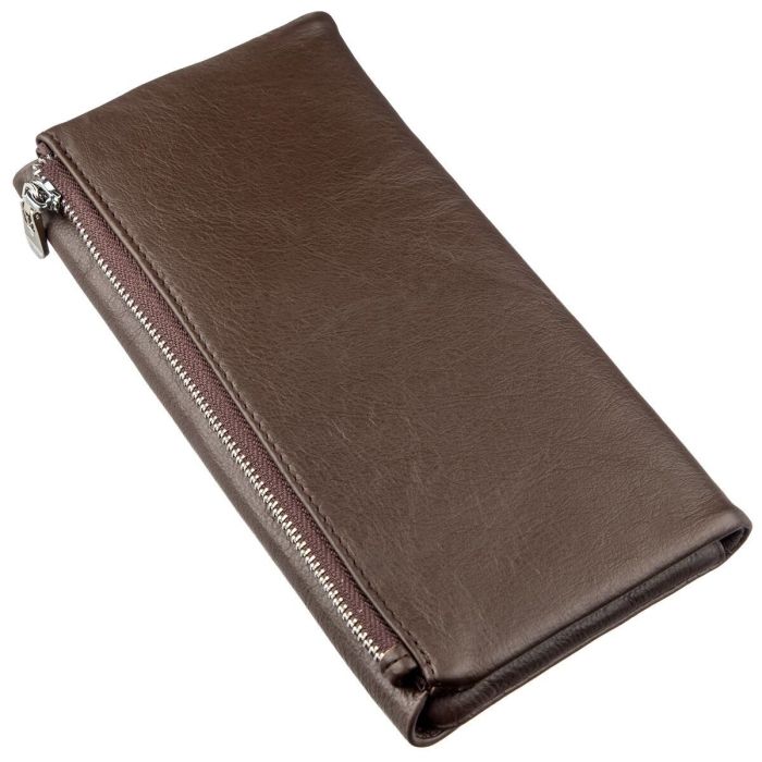 Практичный женский кошелек-клатч ST Leather 18841 коричневый