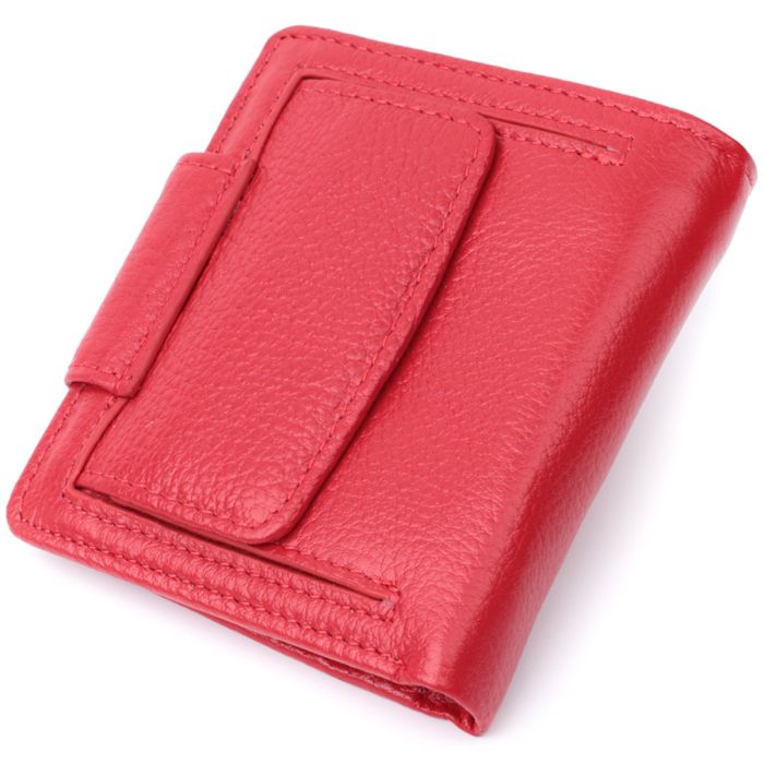 Яркий кошелек для женщин с карманом для монет из натуральной кожи ST Leather 22726 красный