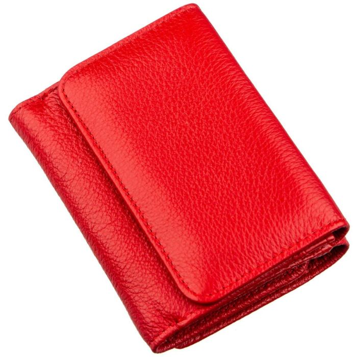 Яскравий компактний жіночий гаманець ST Leather 18892 червоний