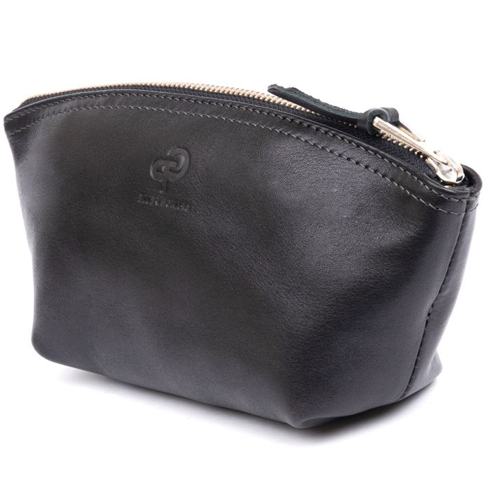 Женская косметичка из кожи Amelin Grande Pelle 11302 черная
