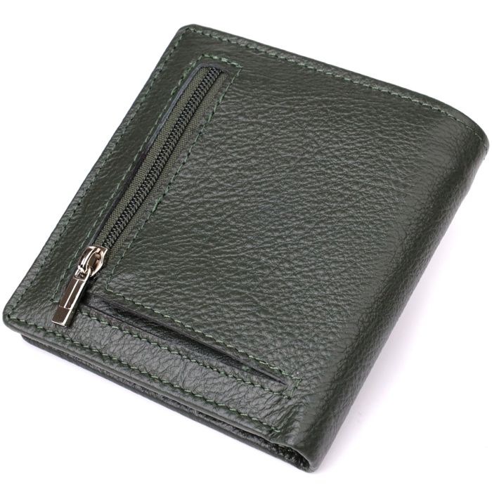 Жіночий гаманець на магніті з натуральної шкіри ST Leather 23093 зелений