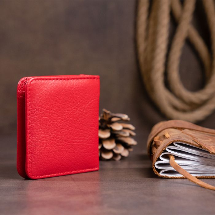 Маленький кошелек на кнопке женский ST Leather 19239 красный