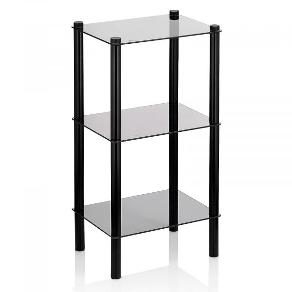 Стелаж для ванної KELA Lars чорний 40х30х76,5 см 3 полиці (24227)