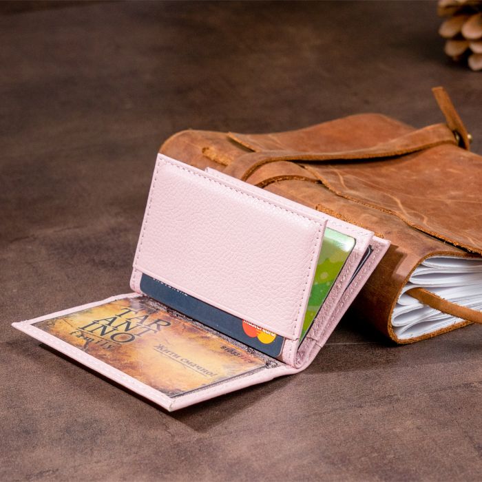 Візитниця-книга ST Leather 19220 рожева