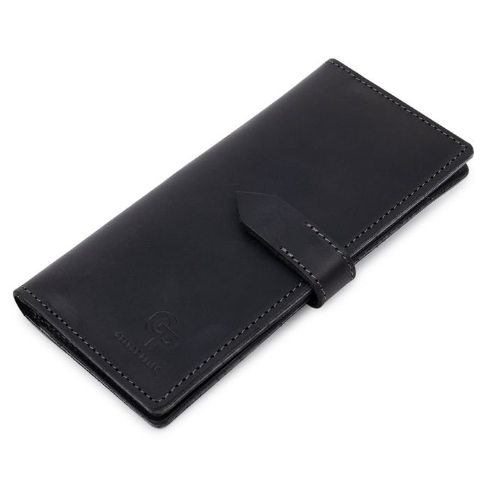 Стильное матовое мужское портмоне Grande Pelle 11560 черный