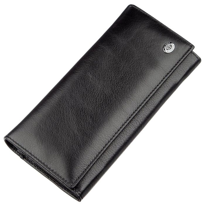 Практичний жіночий гаманець на магнітах ST Leather 18870 чорний